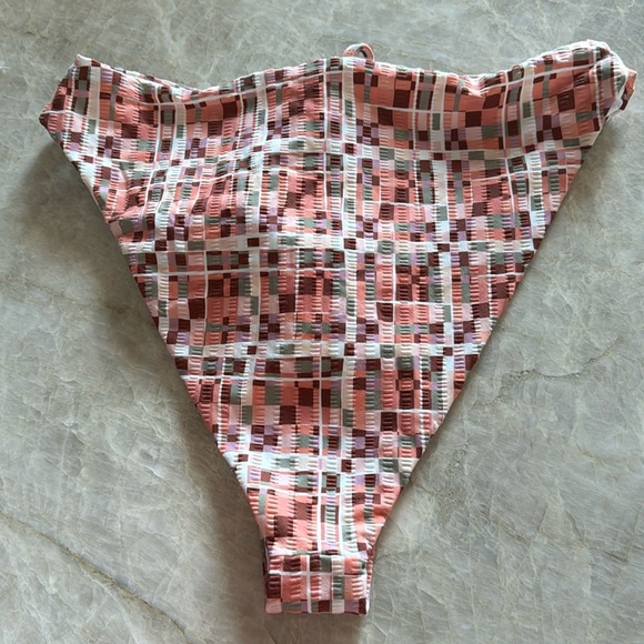 NWT L*Space Joy Bitsy Bikini Bottom in‎ Block Party Front Tie - Picture 4 of 8